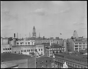 Boston Skyline from Herald Building from Mason St. and Avery St. toward Custom House