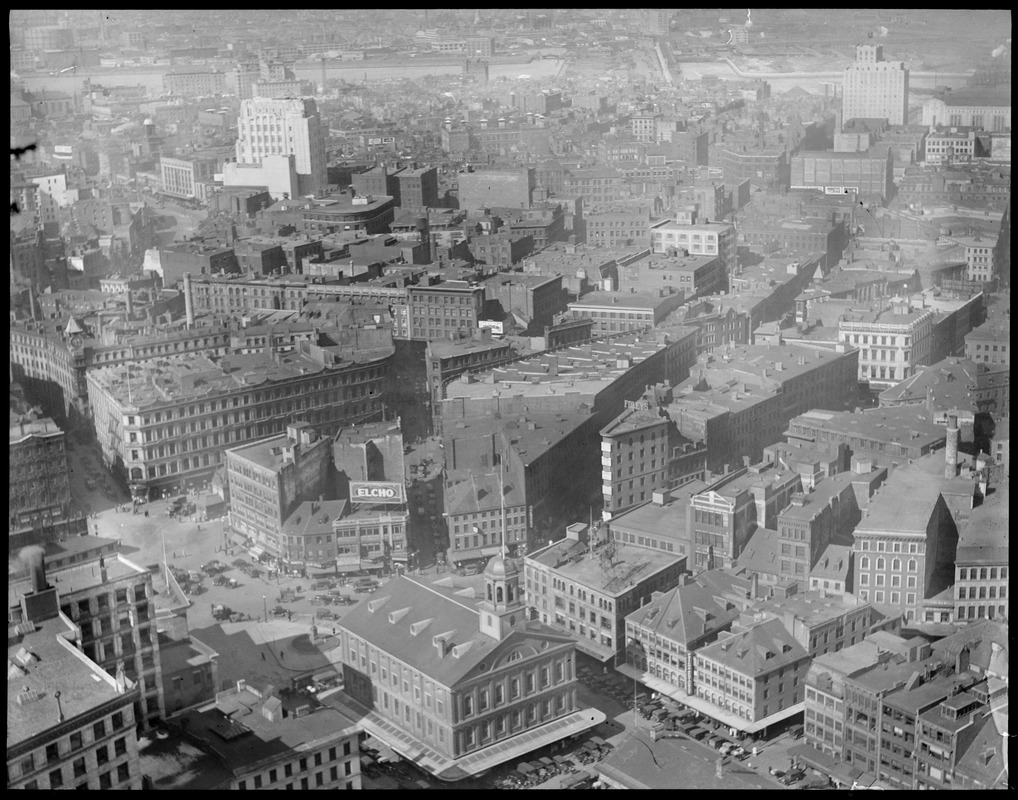 From the Custom House Tower toward North Station Digital Commonwealth