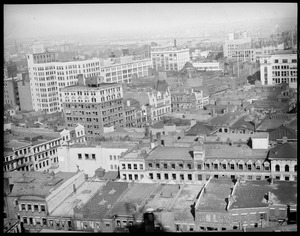 Bird's eye view from new United Shoe Machinery Building toward State House