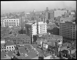 Panorama from new United Shoe Machinery Building toward State House, Franklin St.