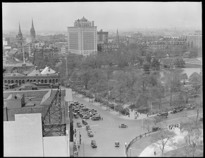 Ritz-Carlton and Public Garden from top of Walker Building on Boylston St.
