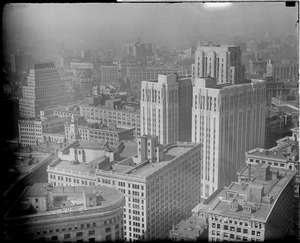 Post Office Square area, U.S. Courthouse at right, State Street Bank to left