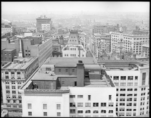 Bird's eye view, Post Office Square from top of U.S.M. Building