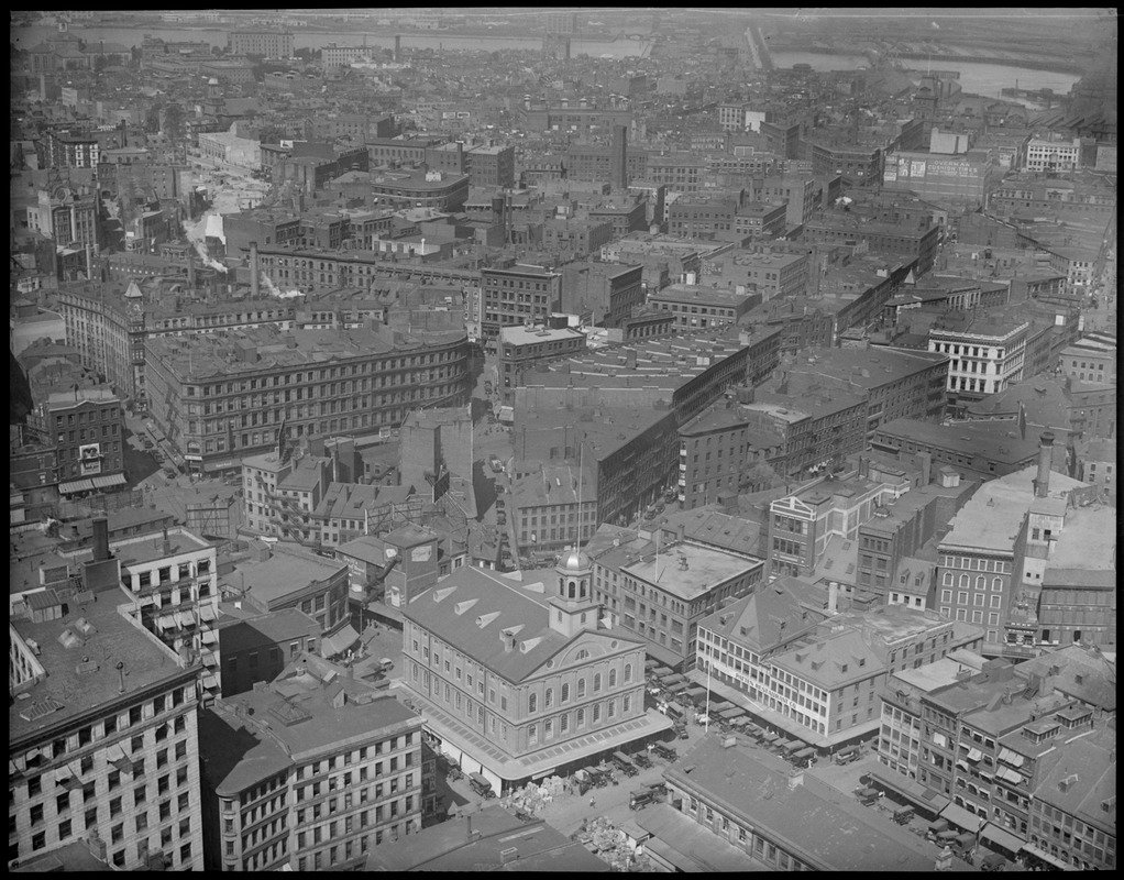 Faneuil Hall and Quincy Market from Custom House Tower