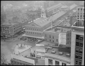 Dock Square and Faneuil Hall from top of the Ames Building