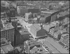 Faneuil Hall and new Dock Square from Custom House Tower