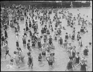 Swimmers at North End park