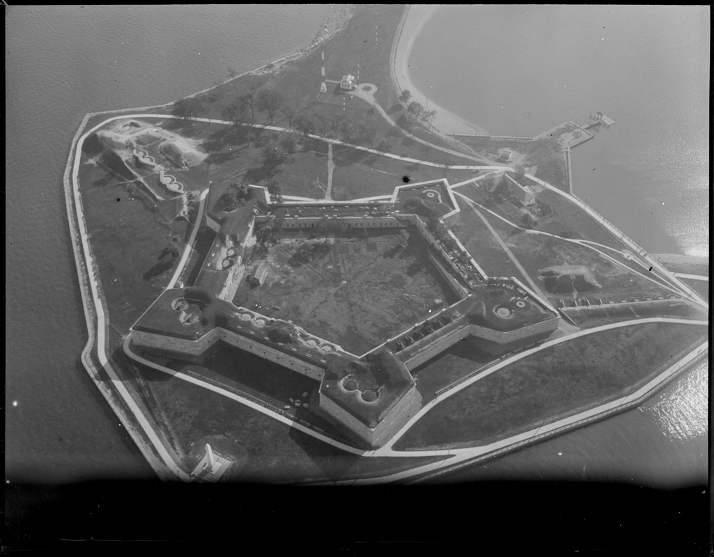 Aerial view of Fort Independence, South Boston