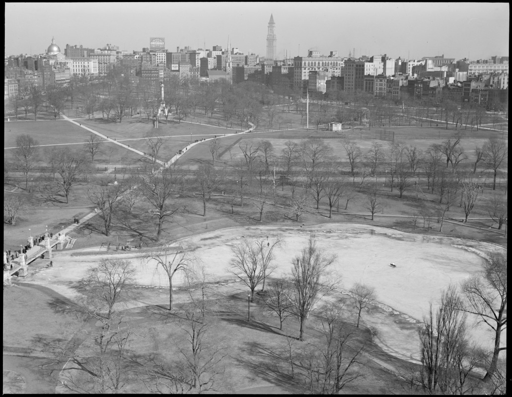 View of Boston Garden and Boston Common from Ritz-Carlton Hotel