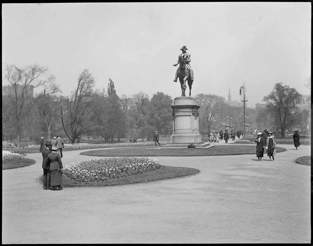 Public Garden statue of Washington Digital Commonwealth
