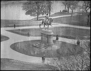 Boston Public Garden from elevation