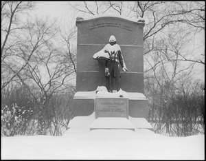 Public Garden Wendell Phillips statue, winter
