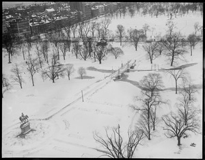 Public Garden after a snow fall, from Ritz-Carlton