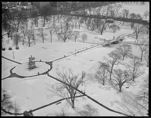 Public Garden in snow, from Ritz-Carlton