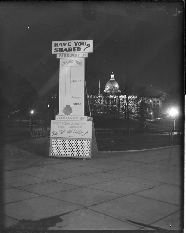 Unemployment poster on Boston Common