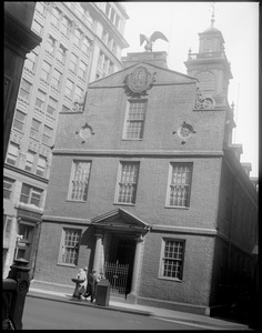 Historic old State House on State St., Boston