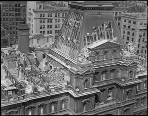 Demolition of roof of old post office