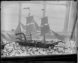 Old State House - miniature whaling scene