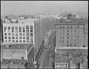 State House from Capitol Building - Tremont St. and Hollis St., Boston, bird's eye view