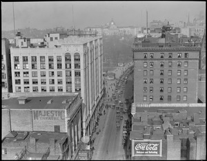 State House from Capitol Building - Tremont St. and Hollis St., Boston, bird's eye view