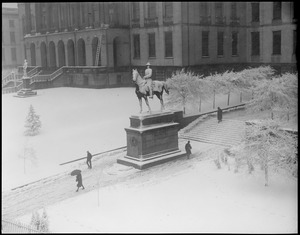 Gen. Joe Hooker's statue covered with snow