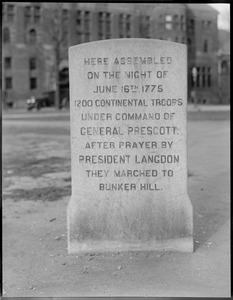 Historic memorial, "Here assembled on the night of June 16th 1775…"