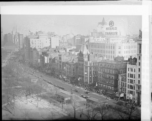 View of Tremont Street along the Boston Common