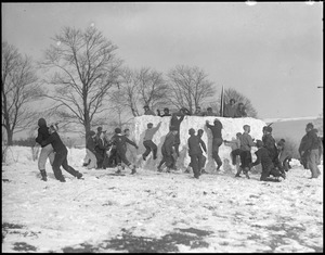 Snowball battle, Thompson Island