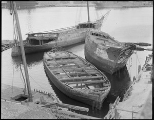 Ship graveyard between Chelsea and East Boston - the Indian Trader, et al.