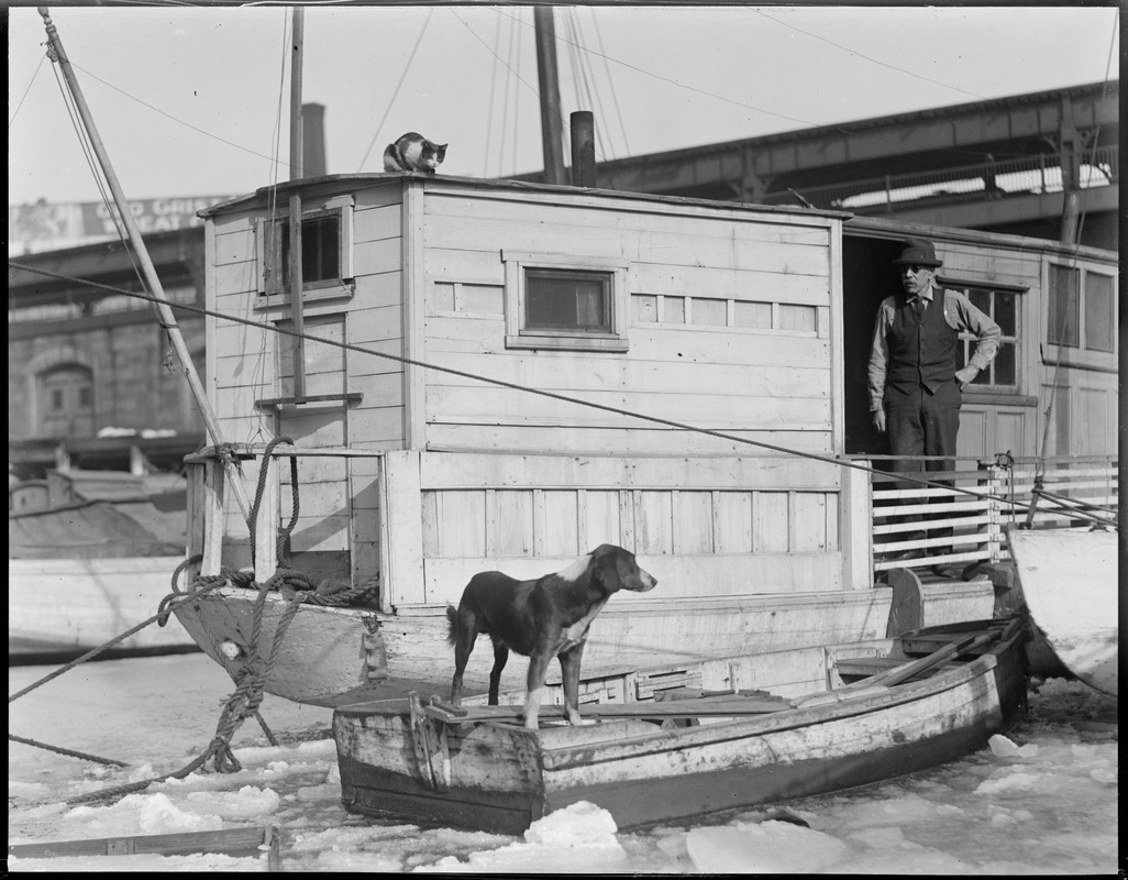 Houseboats on Charles. Near Warren Ave. Bridge, Charlestown.