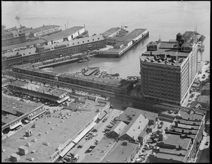 View of T-wharf and market district from Custom House Tower