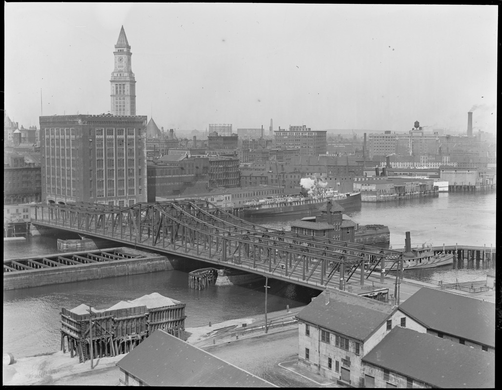 Photo Ancienne De Boston - Vue Aérienne South Station Et Fort Point Channel - 1900s