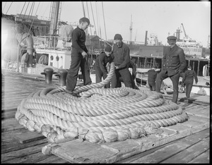 Huge 175 fathom, 12" rope at the Charlestown Navy Yard