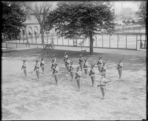 U.S. Marines on parade grounds at Navy Yard