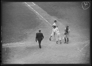 Ted Williams crossing home plate at Fenway
