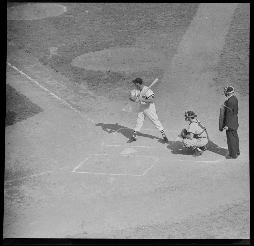 Ted Williams at bat at Fenway