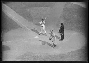 Ted Williams being intentionally walked, probably by Cleveland