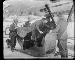 Lake Ste. Agnes - Quebec, Canada. Floyd Bennetts last ride - the brave hero was taken sick performing his duty to give health to the German Flyers and was sent in a sleigh to Quebec Hospital where he died of double pneumonia at 10:45 A.M., Wednesday, April 25, 1928.