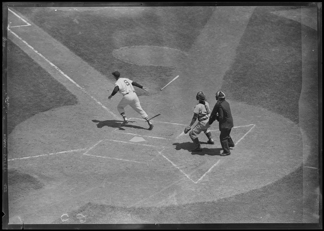 Ted Williams makes contact