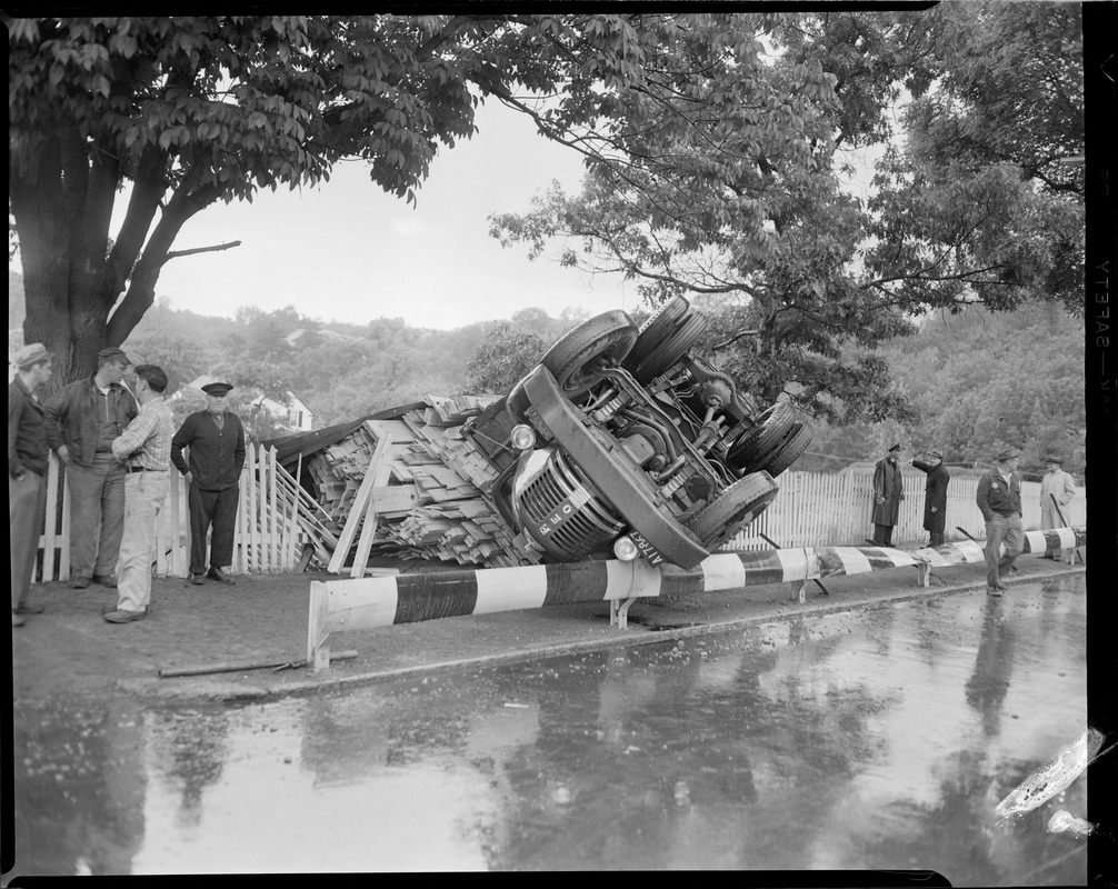 Malden auto accident lumber truck Digital Commonwealth