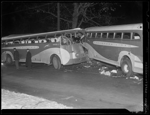 Accident involving two N.Y.-Boston buses in Sudbury