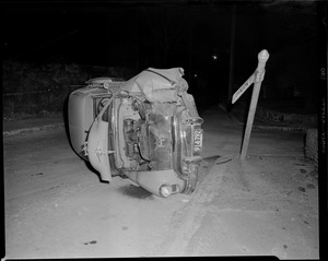 Overturned auto