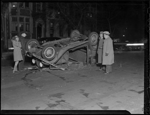 Overturned auto