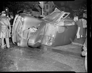 Overturned auto