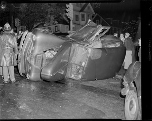 Overturned auto