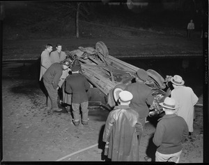Overturned auto