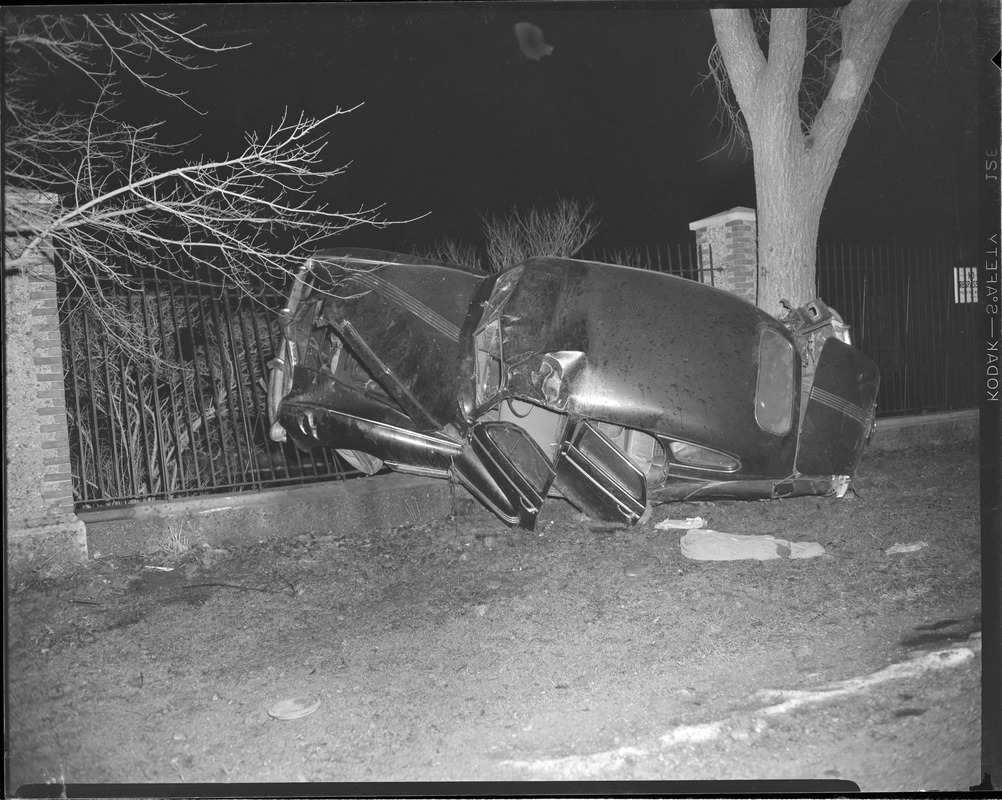 Auto onto fence