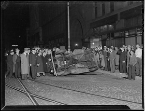 Overturned auto