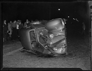 Overturned auto