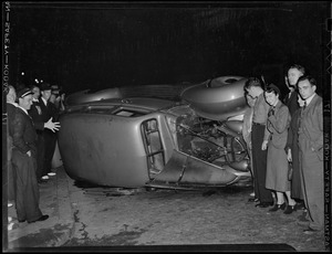 Overturned auto